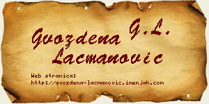 Gvozdena Lacmanović vizit kartica